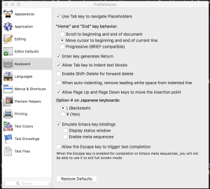 My keyboard preferences